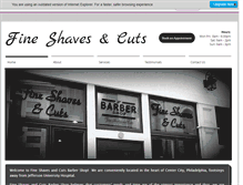 Tablet Screenshot of fineshavesandcuts.com